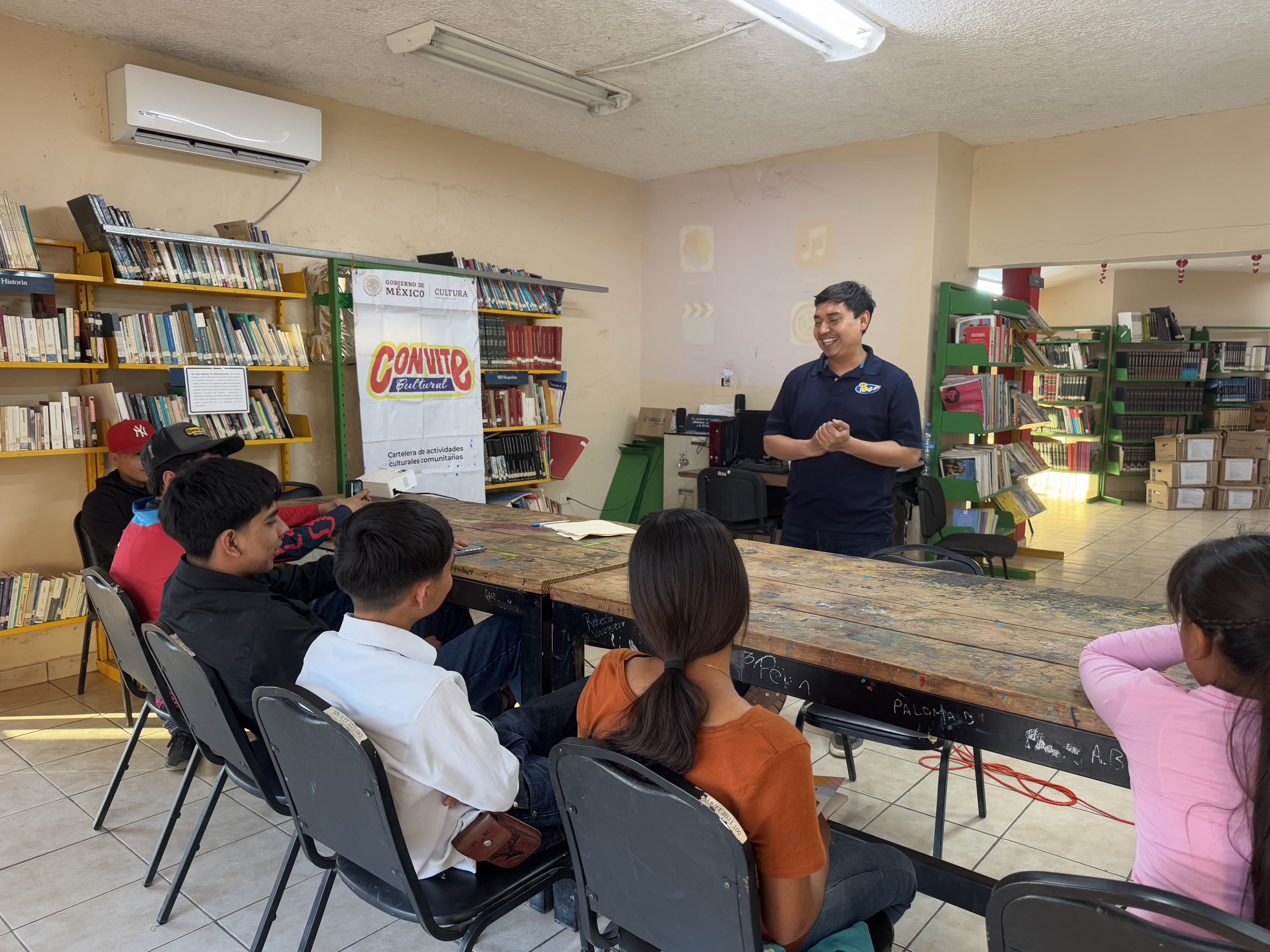 Actividad Cultural Comunitaria: Convite Cultural en la Biblioteca pública municipal de Etchojoa